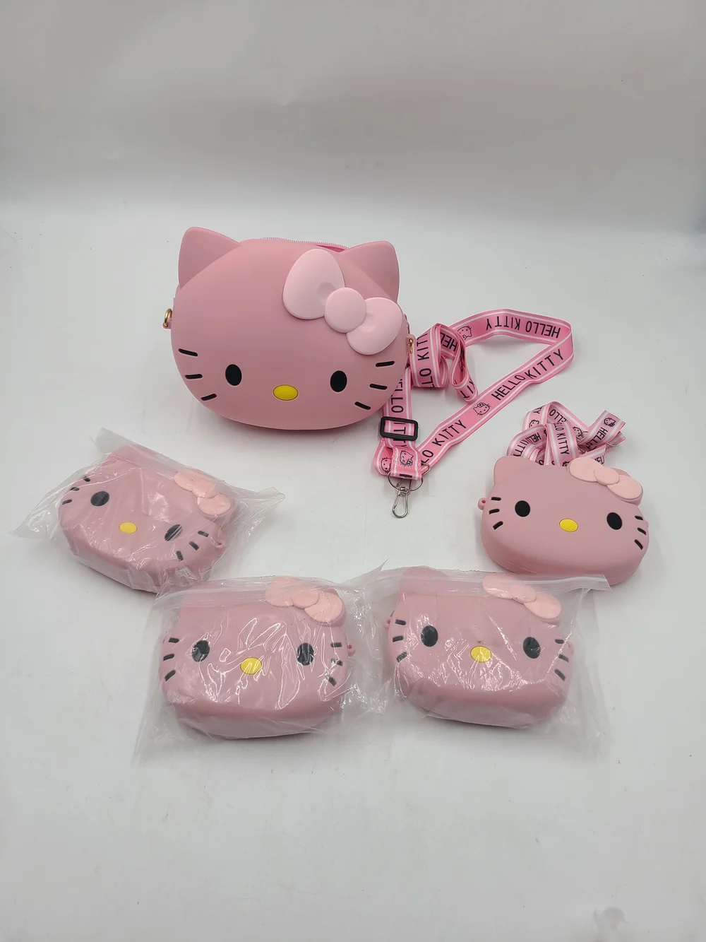 Hello Kitty Pink Kids Crossbody Bag Set Pack Of 5